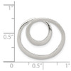 Sterling Silver Polished Circle Chain Slide Pendant