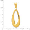 14k Yellow Gold Polished Hollow Oval Pendant
