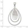 Sterling Silver Polished & Textured Teardrop Pendant