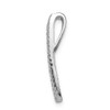 14k White Gold Diamond and .36ctw Ruby Fancy Chain Slide Pendant