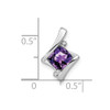 14k White Gold Amethyst and Diamond Pendant PM7033-AM-001-WA