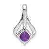 14k White Gold Amethyst and Diamond Pendant PM7032-AM-002-WA