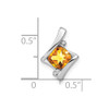 14k White Gold Citrine and Diamond Pendant PM7033-CI-001-WA
