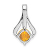 14k White Gold Citrine and Diamond Pendant PM7032-CI-002-WA