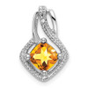 14k White Gold Citrine and Diamond Pendant PM7034-CI-001-WA