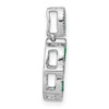 14k White Gold Emerald and Diamond Pendant PM7206-EM-005-WA