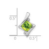 14k White Gold Peridot and Diamond Pendant PM7033-PE-001-WA