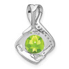 14k White Gold Peridot and Diamond Pendant PM7058-PE-006-WA