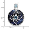 Sterling Silver Rhodium-plated w/Sodalite & Blue Topaz Pendant