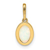 14k Yellow Gold Lab Created Opal Pendant