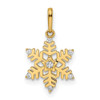 14k Yellow Gold CZ Snowflake Pendant