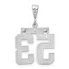 14k White Gold Medium Polished Number 53 Pendant