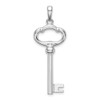 Sterling Silver Polished 3D KEY TO MY HEART Key Pendant