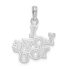 Sterling Silver Polished I LOVE YOU Pendant