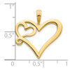 14k Yellow Gold Heart in a Heart Pendant D5074