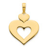 14k Yellow Gold Cut Out Heart Pendant