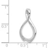 14k White Gold Fits up to 2mm Omega/ 4mm Reversible Omega Slide Pendant