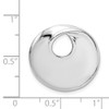 Sterling Silver Rhodium-plated Circle Slide Pendant