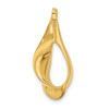 14k Yellow Gold Fits up to 3mm Regular, 6mm Fancy Reversible Omega Slide Pendant