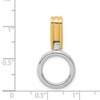 14k Two-tone Gold Fits up to 3mm, 6mm Reversible Omega Slide Pendant