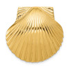 14k Yellow Gold Fits Up To 8mm and 10mm Medium Scallop Shell Slide Pendant D995