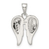 Sterling Silver Polished Angel Wings Pendant