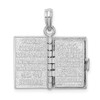 Sterling Silver Polish Moveable 3D Spanish Santa Biblia Pendant