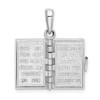 Sterling Silver Polished Moveable 3D Lords Prayer Bible Pendant