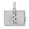 Sterling Silver Polished 3D Lords Prayer Holy Bible Pendant
