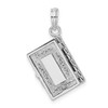 Sterling Silver Polished 3D Moveable Lords Prayer Bible Pendant