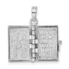 Sterling Silver Polished 3D Moveable Lords Prayer Bible Pendant