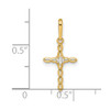 14k Yellow Gold CZ Cross Pendant XR1988