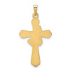14k Two-Tone Gold Polished Hollow Praying Hands Cross Pendant