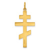 Sterling Silver Gold-tone Polished Solid Cross Pendant QC11131