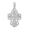 Sterling Silver Polished Fancy Lacy Cross Pendant