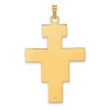 14k Two-tone Gold Polished Fancy Solid Cross Pendant