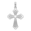 Sterling Silver Polished Heart Cross Pendant