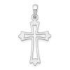 Sterling Silver Polished Pointed Ends Cut-out Cross Pendant