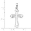 Sterling Silver Polished Pointed Ends Cut-out Cross Pendant