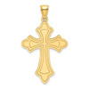 14k Yellow Gold Polished Cross Pendant K9871