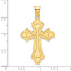 14k Yellow Gold Polished Cross Pendant K9871