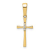 14k Yellow Gold .02ctw. Diamond Cross Pendant