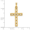 14k Yellow Gold Polished Solid Cross Pendant XR1888