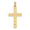 14k Yellow Gold Polished Solid Cross Pendant XR1888