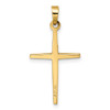 14k Two-tone Gold Polished Solid Double Cross Pendant XR1976