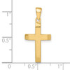 14k Yellow Gold Satin/Polished Beveled Small Latin Cross Pendant