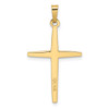 14k Two-tone Gold Polished Solid Double Cross Pendant XR1974