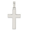 Sterling Silver Polished w/Rope Ends Latin Cross Pendant