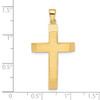 14k Yellow Gold Satin/Polished Beveled Large Latin Cross Pendant