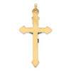 14k Two-tone Gold Polished Hollow INRI Budded Crucifix Pendant